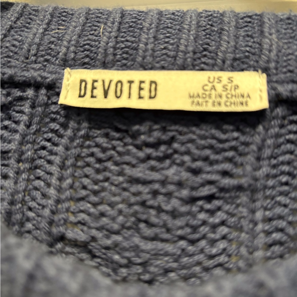 Devoted Cable Knit button up Sweater - Size S - Picture 2 of 5
